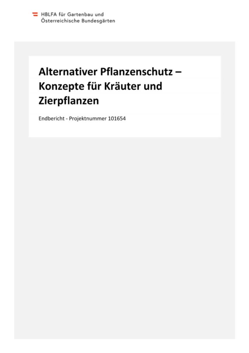 Alternativer Pflanzenschutz – Konzepte für Kräuter und Zierpflanzen